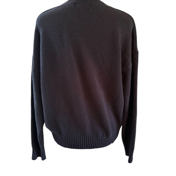 Rae Dunn Black Peace pullover sweater Size Large - Picture 5 of 7